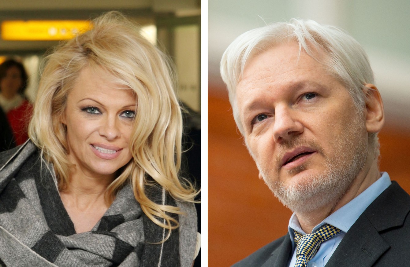 Pamela Anderson visits Julian Assange at Ecuadorean Embassy