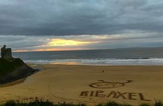 Another wonderful tribute to Anthony Foley appeared on Ballybunion beach