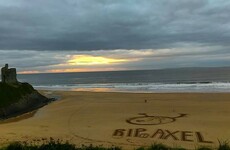 Another wonderful tribute to Anthony Foley appeared on Ballybunion beach