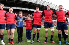 Anthony Foley's two sons join Munster squad on pitch for emotional rendition of 'Stand Up and Fight'