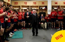 The photos of Michael D visiting the Munster dressing room are a joy to behold