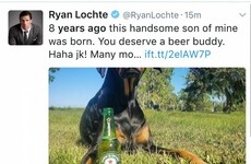 Everyone is laughing at Ryan Lochte for not knowing how old his dog is