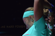 This tennis player gave herself a haircut during a match because her hair was pissing her off