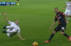 Ex-Liverpool defender sent off for two-footed lunge in Milan defeat