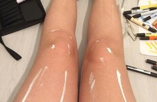 People are losing it over this optical illusion of a girl's 'shiny legs'