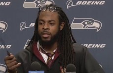 Richard Sherman wore a full Harry Potter costume to a press conference for his son