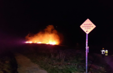 Three fire engines dealing with Howth gorse fire