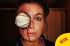 This Waterford camogie player won Halloween with her gory sliotar make-up