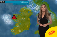 The TG4 weather presenter was 'struck by lightning' live on air last night