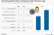 Female garda numbers have gone way up in the past decade