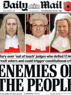 The UK's Justice Minister eventually comes out to support these judges (kind of)