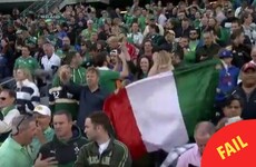 Some lad tried to pass off an Italian flag as a tricolour at the match last night