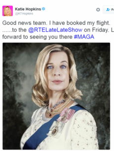 'The bitch is back': Why is RTÉ giving a platform to Katie Hopkins this week?