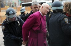 Bishop arrested during Occupy New York protest