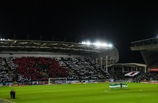 Northern Ireland fans unveil huge poppy display against Azerbaijan