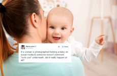 Writing "suits you" under pictures of people holding babies should be outlawed