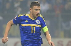 Edin Dzeko sent off for pulling down opponent's shorts