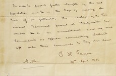 Pearse 1916 surrender letter “could leave Ireland” after upcoming auction