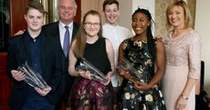 These wonderful teenagers were honoured today at the Irish Carers of the Year Awards