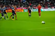 WATCH: Van Buyten bursts the ball with one extremely powerful free kick