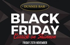 A pub in Carrick-on-Shannon is selling pints of Guinness for €1 on Black Friday