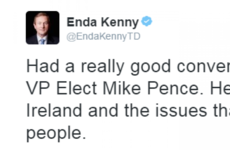 Taoiseach criticised for "gushing tweet" and manner towards Trump and Pence
