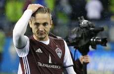 Bleedin' Rapid! Kevin Doyle scored a crucial away goal for Colorado last night