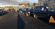 Local anger as row of cars clamped at "chock-a-block" train station