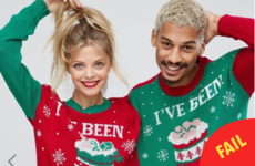 ASOS is selling a two-person Christmas jumper and it's... really something