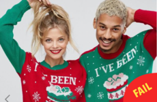 ASOS is selling a two-person Christmas jumper and it's... really something