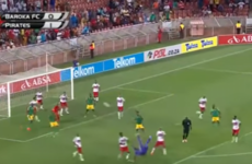 They don't come much better than this goalkeeper's injury-time bicycle kick