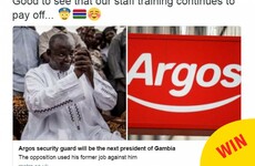 Argos had the best response to a former employee being elected President of Gambia