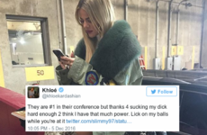 Khloe Kardashian asked a basketball fan to 'lick on her balls' for suggesting she's bad luck... it's the Dredge