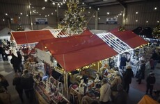 The good people of Sligo have built this Christmas market inside an airport hangar