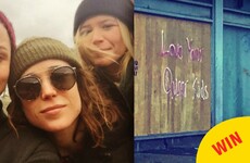 Ellen Page is shooting a film in Dublin and just spotted some brilliant graffiti