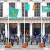 A massive chunk of the 1916 Jacob's Tricolour has been handed back to Ireland