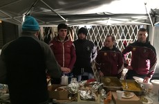 The Westmeath hurlers donated their post-match meals to the homeless last night