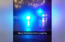 The guards took a break at a checkpoint in Loughrea to blare Christmas songs last night
