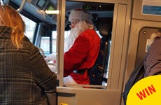 This Dublin bus driver delighted his passengers today by dressing up as Santa