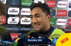One of the Connacht players swore on live TV and immediately apologised to his mam