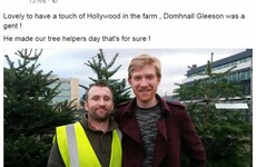 Domhnall Gleeson stopped into a Christmas tree farm in Carrickmines yesterday... it's The Dredge