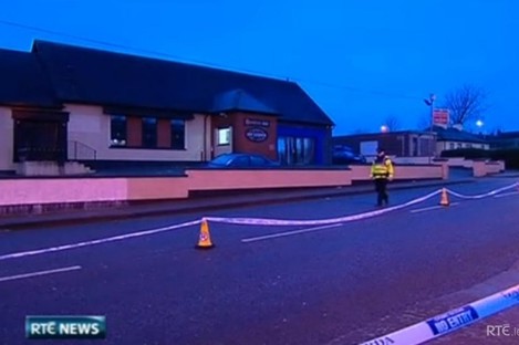 The scene outside the pub in Ballyphehane where Gerard Delaney died early yesterday
