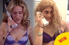 A drag queen is perfectly recreating Carrie Bradshaw's Sex and the City outfits all around New York