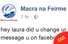 Someone has taken over the Macra na Feirme Facebook page tonight and it's gas
