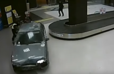 Russian man who drove his car into an airport says he did it for love
