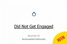 This guy's 'did not get engaged' Christmas Day Facebook status is excellent