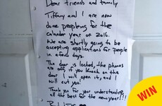 This couple stuck a sign on their front door to say they were 'done peopleing' for Christmas