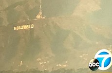 Some messer vandalised the 'Hollywood' sign so it reads 'Hollyweed'