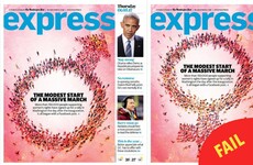This newspaper very awkwardly mixed up the symbols for 'man' and 'woman'
