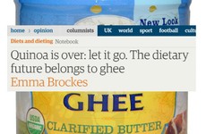An article in The Guardian says the future belongs to ghee